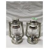 (2) Olde Brooklyn Glass & Metal Laterns 10'H