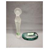 Frosted glass angle figure 10' tall and