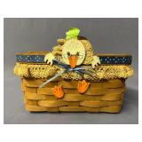 Longaberger Woven Basket w/divider & Goose