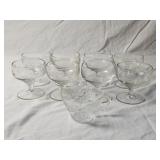 (9) Piece Clear Glass Lot