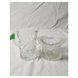 (1)Glass Pitcher 5'H×5'D (1)Glass Hat 3.25'H×4.5'W