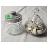 (2) Glass Containers
