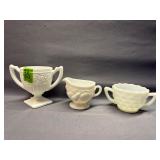 Milk Glass Cream & Sugar assortment - 2.25', 3',4'