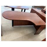 P- Shaped Wood Desk 42ï¿½x71ï¿½ x 29ï¿½