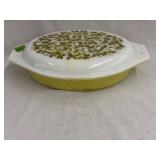 Pyrex Divided Casserole Dish 1.5qt, Verde pattern