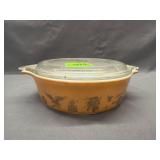Vintage Pyrex Early American Casserole Covered