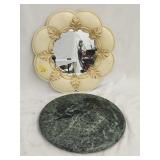 (1) Ornate Metal Mirror & (1) 12' Cultured Marble