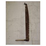 2 man crosscut saw missing a handle 6' long