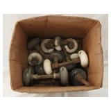 Box of Antique Porcelain Knobs