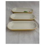 3- Hall Oval Serving Dishes 3.5ï¿½x7.5ï¿½ #1784
