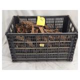 (37) Metal Animal Traps in Plastic Crate