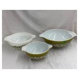 3- Pyrex Nesting Bowls with Handles