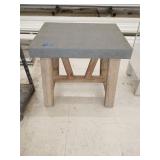 rustic trestle accent table 19.5' x 15.5' x 18'