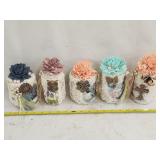 (5) Decorative Jars 7'H