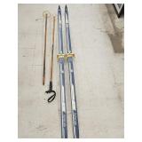 Vintage Fishscale Skis 7ft w/Poles