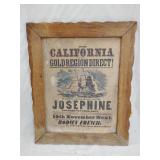 Vintage framed advertisement for the Josephine