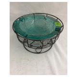 Mid Century Modern Aquamarine Ashtray 9ï¿½