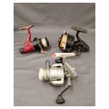 3 fishing reels, Shakespeare sigma supraRT
