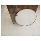 Circle mirror and glass pane