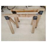 Pair of wood sawhorses 29' tall and 36' wide