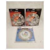 3 Norton clipper 7' diamond saw blade