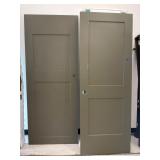 Two - Painted Interior Two Panel Solid Doors