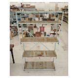 5 tier metal shelf unit 40' x 13' x 68.5'