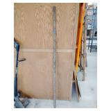 Solid steel spud bar 66.5' long
