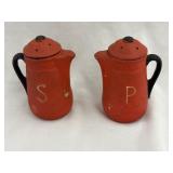 Vintage Ceramic Coffee Pot Salt & Pepper Shakers