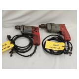 (2) Working Milwaukee Drills