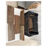 Barn Siding Pieces for Crafts in Plastic Crate
