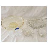 (6pc) Glass Lot Including Yellow Glass