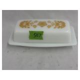 Vintage Pyrex Butter Dish Butterfly Gold Pattern