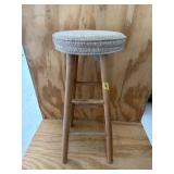 Wood Stool with Padded Seat 30ï¿½