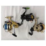 3- Fishing Reels, assorted fishing reels