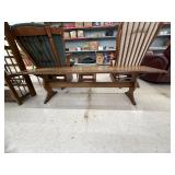 Wood Bench 64ï¿½x17.5ï¿½x14ï¿½