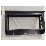 Black Decorative Shelf 25.5'Wï¿½15.5'Hx7.5'D
