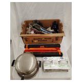 Road reflector kit, waffle iron, light bulbs,