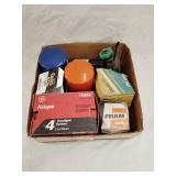 Oil filters, halogen headlight, jack
