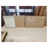 2 quartet cork boards, one is half cork half dry