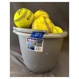 10 Qt. Bucket of Assorted Softballs 12ï¿½ (13)