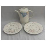 Mikasa Pitcher with Spout 7.5ï¿½,2- Plates 8.25ï¿½