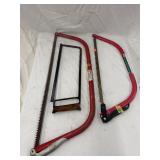 (2) Bow Saws 21ï¿½, 28ï¿½ & (1) Hack Saw 16ï¿½