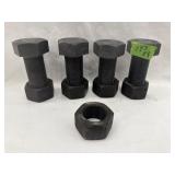 (4) Giant Industrial Hex Bolts & Nuts 1 1/2ï¿½