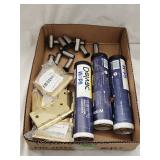 Misc Hardware Lot Including Mobile Delvac Grease