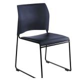 New Blue Stackable Plastic & Vinyl Chair 31'H