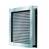 New Door Louver: Stainless Steel, 24 in Opening Ht