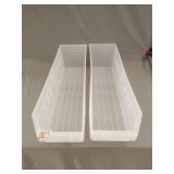 Pair of plastic storage bins 6.5' x 24' x 6'