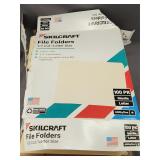 New Skilcraft File Folders 100per Pack (x2)