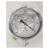 NEW S.S. Industrial Pressure Guage 4'Dia 5.5'H